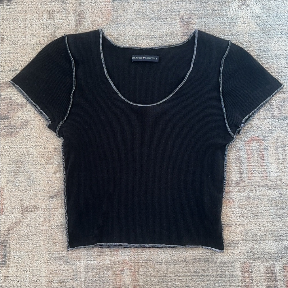Brandy Melville Black Crop Top